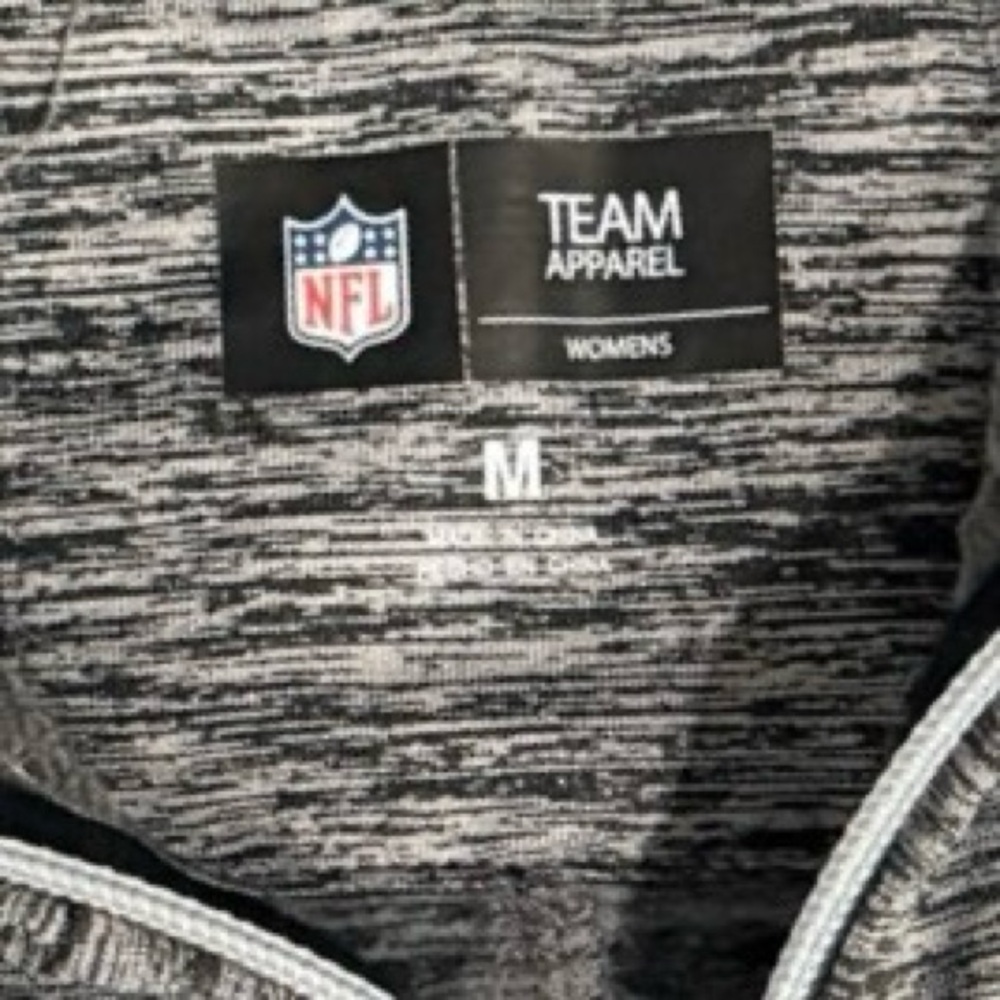 Philadelphia Eagles Full Zip Hoodie NFL Team Apparel Heather Gray - Picture 5 of 5